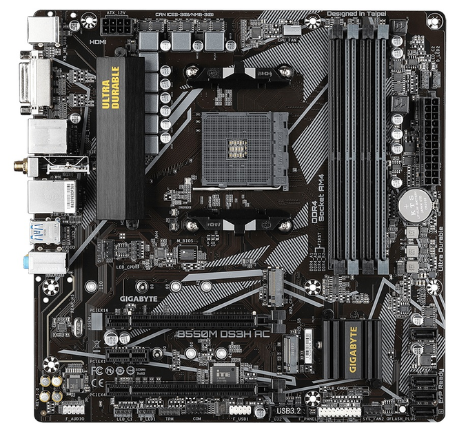 Материнская плата Gigabyte B550M DS3H AC - изображение 2