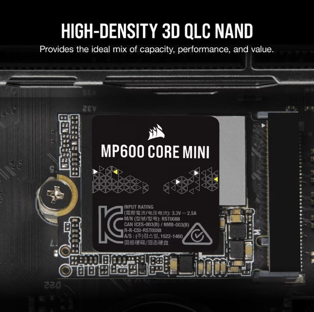 SSD накопитель 2 TB Corsair MP600 Core Mini (CSSD-F2000GBMP600CMN) - изображение 4