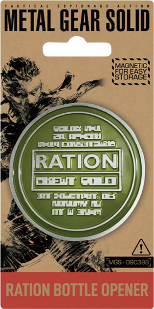 Відкривачка для пляшок Fanattik Metal Gear Solid Ration (5060948293594) - зображення 1