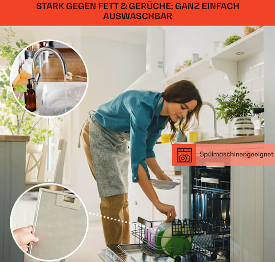 Витяжка Klarstein Clara 90, 509 м³/год, 90 см, сенсорне керування - зображення 2