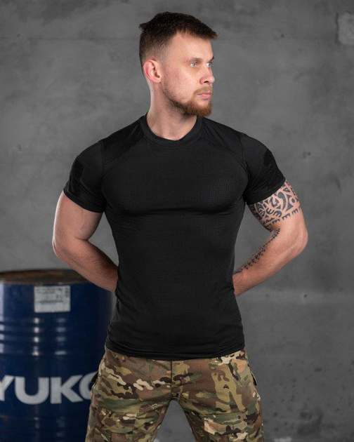 Чоловіча армійська паровідвідна футболка XL чорна (14381) - зображення 1