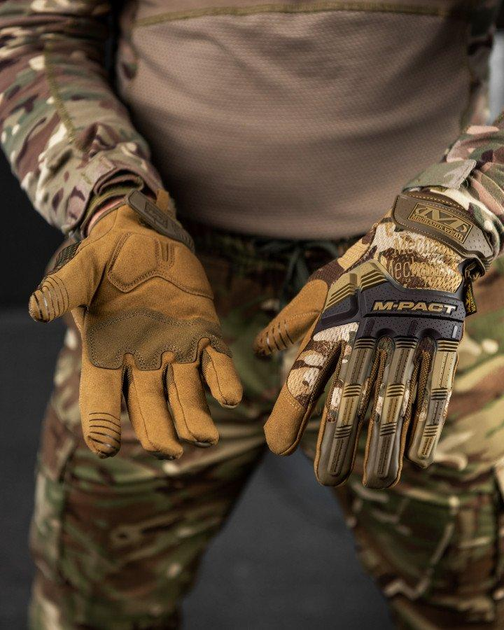 Тактичні повнопалі рукавички Mechanix M-Pact XL койот+мультикам (56681) - зображення 1