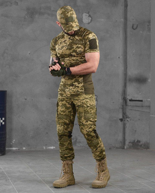 Тактический летний костюм 3в1 штаны+футболка+кепка L пиксель (87429) - изображение 2