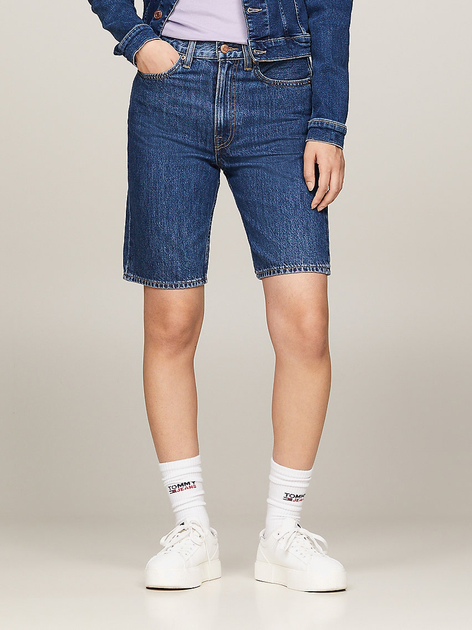 Krótkie spodenki damskie jeansowe Tommy Jeans DW0DW17634-1A5 25 Niebieskie (8720646683758) - obraz 1