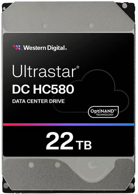 Жорсткий диск Western Digital Ultrastar DC HC580 WUH722422ALE6L4 22 TB, 3.5", SATA III (0F62785) - зображення 1