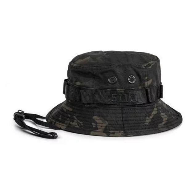 Тактическая панама "5.11 Multicam Boonie Hat " Multicam Black черный мультикам M/L - изображение 2
