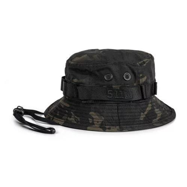 Тактическая панама "5.11 Multicam Boonie Hat " Multicam Black черный мультикам L/XL - изображение 2