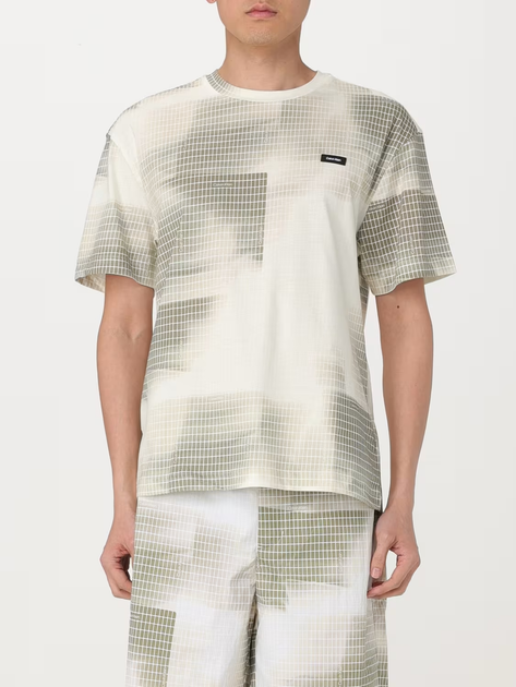Koszulka męska bawełniana Calvin Klein K10K112948-0F5 L Beżowa (8720109267341) - obraz 1