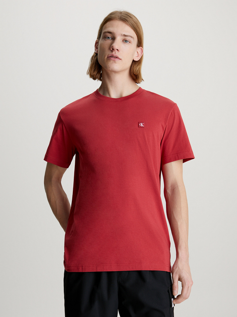 Koszulka męska bawełniana Calvin Klein Jeans J30J325268-XA0 2XL Bordowa (8720109356298) - obraz 1