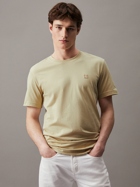 Koszulka męska bawełniana Calvin Klein Jeans J30J325268-LFU XL Oliwkowa (8720109367300) - obraz 1