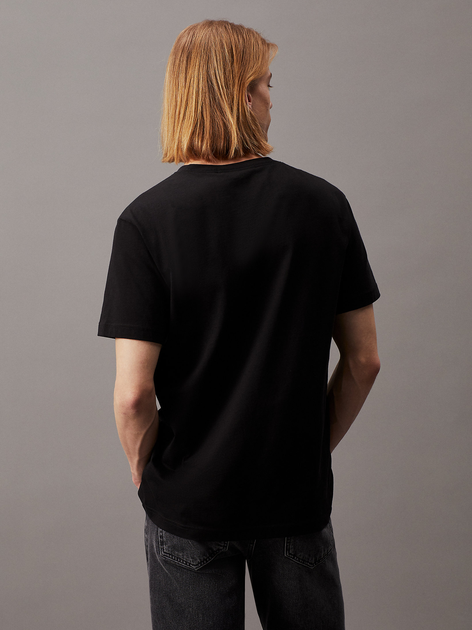 Koszulka męska bawełniana Calvin Klein J30J325498-BEH L Czarna (8720109349399) - obraz 2