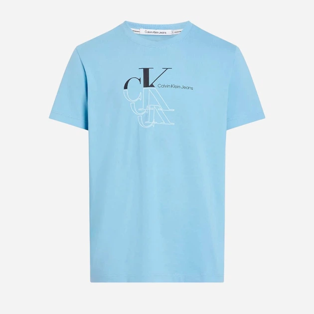 Koszulka męska bawełniana Calvin Klein Jeans J30J325352-CEZ M Błękitna (8720109355222) - obraz 4