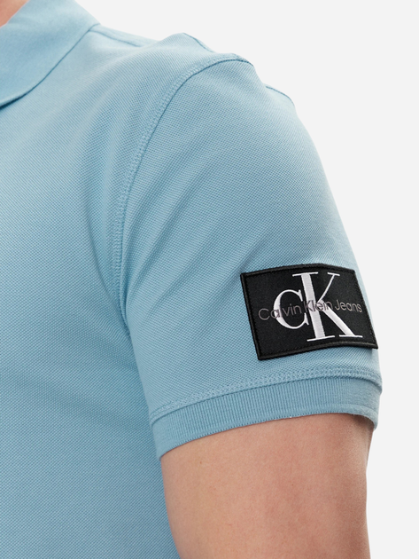 Поло довге чоловіче Calvin Klein Jeans J30J323394-CEZ XL Голубе (8720109372953) - зображення 4