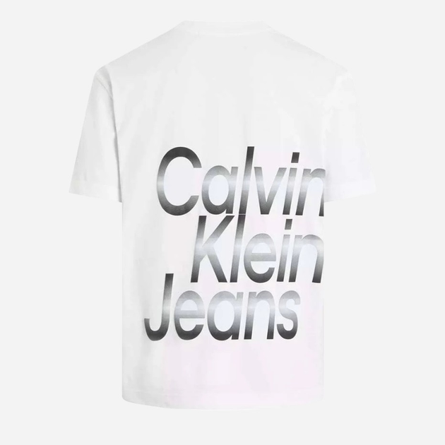 Футболка бавовняна чоловіча Calvin Klein Jeans J30J325699-YAF S Біла (8720109456356) - зображення 4