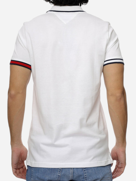 Koszulka polo męska Tommy Jeans DM0DM12963-YBR XL Biała (8720116607864) - obraz 2
