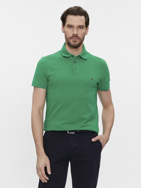 Koszulka polo męska Tommy Hilfiger MW0MW17771-L4B XL Zielona (8720646284962) - obraz 1