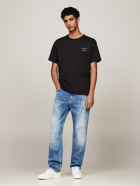 Koszulka męska bawełniana Tommy Jeans DM0DM18872-BDS 2XL Czarna (8720645877004) - obraz 3