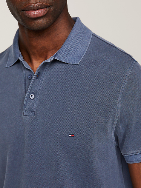 Поло довге чоловіче Tommy Hilfiger MW0MW34757-C9T 2XL Синє (8720646389186) - зображення 5