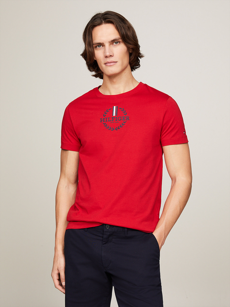 Koszulka męska bawełniana Tommy Hilfiger MW0MW34388-XLG S Czerwona (8720646424672) - obraz 1