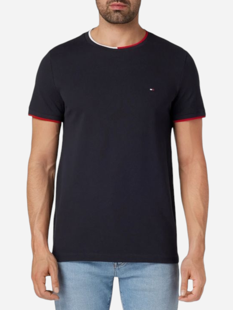 Koszulka męska bawełniana Tommy Hilfiger MW0MW34439-DW5 XL Granatowa (8720646457359) - obraz 1