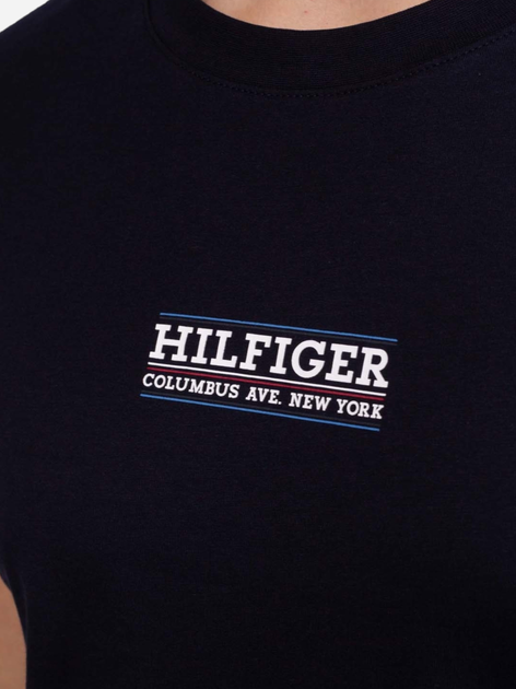 Футболка бавовняна чоловіча Tommy Hilfiger MW0MW34387-DW5 S Темно-синя (8720646457069) - зображення 4