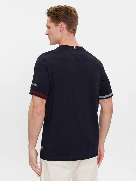 Футболка бавовняна чоловіча Tommy Hilfiger MW0MW34430-DW5 XL Темно-синя (8720646476930) - зображення 2