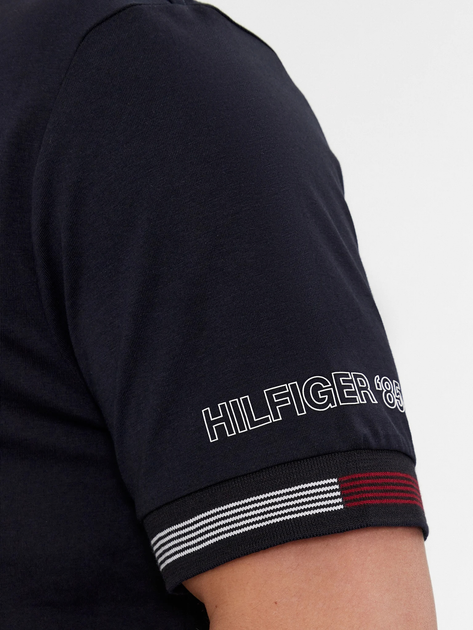 Koszulka męska bawełniana Tommy Hilfiger MW0MW34430-DW5 2XL Granatowa (8720646476985) - obraz 4
