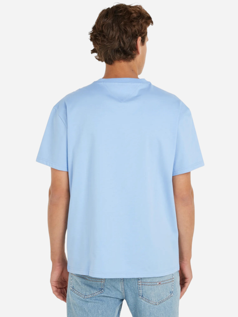 Koszulka męska bawełniana Tommy Jeans DM0DM18266-C3S 3XL Błękitna (8720646746927) - obraz 2