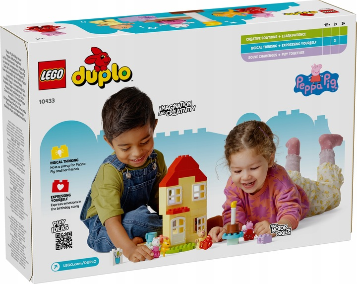 Zestaw klocków LEGO DUPLO Urodzinowy domek Peppy 59 elementów (10433) - obraz 2