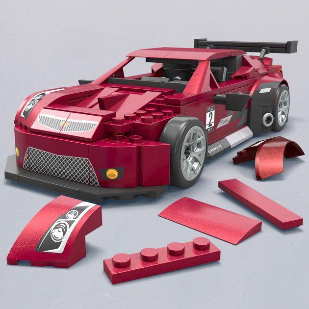 Klocki konstrukcyjne Hot Wheels Cadillac ATS-VR (0194735188581) - obraz 4