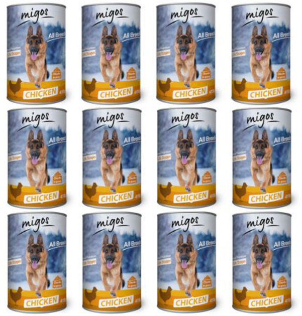 Корм Migos Курка для дорослих собак 1240 г х 12 шт (5600276940274) - зображення 2