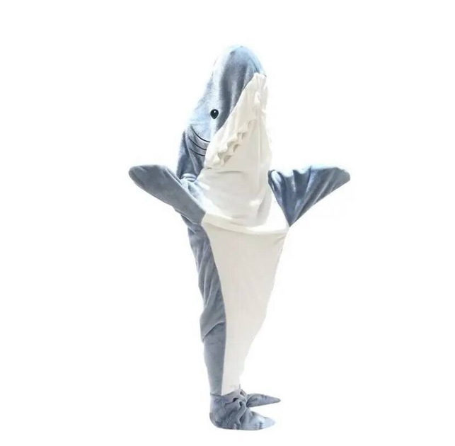 Теплий Плед-Пижама Акула Shark Blanket Синий (Размер L) – купить онлайн ...