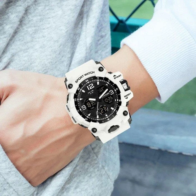 Годинник наручний чоловічий SKMEI 1155BWT white - зображення 5