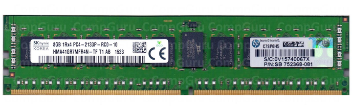 Серверна оперативна пам'ять Hynix DDR4 8GB 2133MHz RDIMM 1Rx4 PC4-2133P (HMA41GR7MFR4N-TF) - зображення 1
