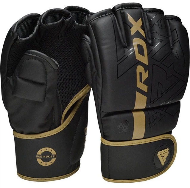 Перчатки для ММА RDX F6 KARA Matte M капа в комплекте Golden (GGR-F6MGL-M) - изображение 3