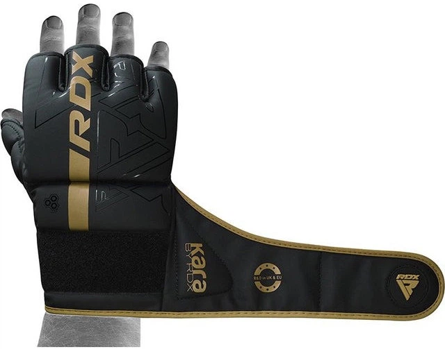 Перчатки для ММА RDX F6 KARA Matte M капа в комплекте Golden (GGR-F6MGL-M) - изображение 4