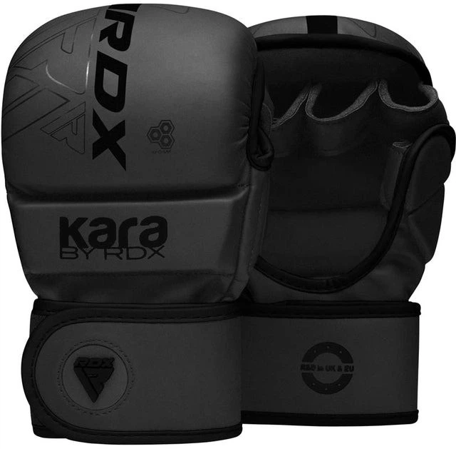 Перчатки для ММА RDX F6 KARA Matte Plus S/M капа в комплекте Black (GSR-F6MB-S/M+) - Фото 2 Перчатки для ММА RDX F6 KARA Matte Plus S/M капа в комплекте Black (GSR-F6MB-S/M+) - изображение 2