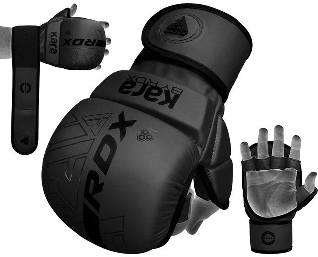 Перчатки для ММА RDX F6 KARA Matte Plus S/M капа в комплекте Black (GSR-F6MB-S/M+) - Фото 6 Перчатки для ММА RDX F6 KARA Matte Plus S/M капа в комплекте Black (GSR-F6MB-S/M+) - изображение 6
