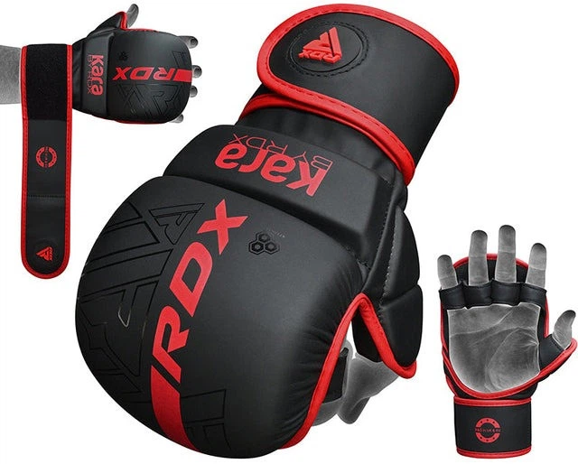 Перчатки для ММА RDX F6 KARA Matte Plus S/M капа в комплекте Red (GSR-F6MR-S/M+) - изображение 3