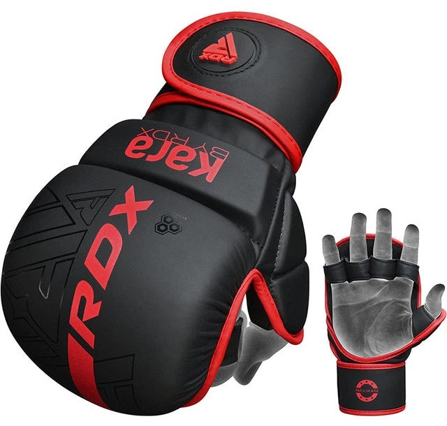 Перчатки для ММА RDX F6 KARA Matte Plus S/M капа в комплекте Red (GSR-F6MR-S/M+) - изображение 5