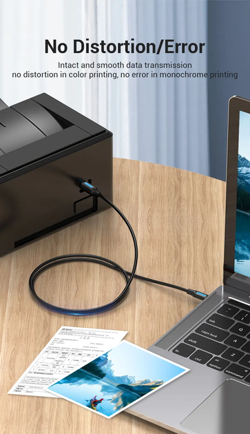 Кабель Vention USB Type C to USB type B USB Printer Cable для принтерів, сканерів, БФП 1.5 м Black (CQUBG) - Фото 9 Кабель Vention USB Type C to USB type B USB Printer Cable для принтерів, сканерів, БФП 1.5 м Black (CQUBG) - зображення 9