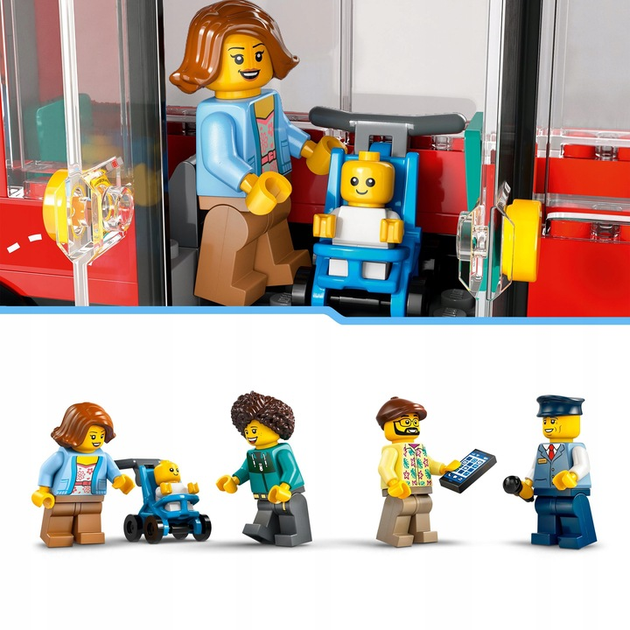 Zestaw klocków LEGO CIity Czerwony piętrowy autokar 384 elementy (60407) - obraz 5