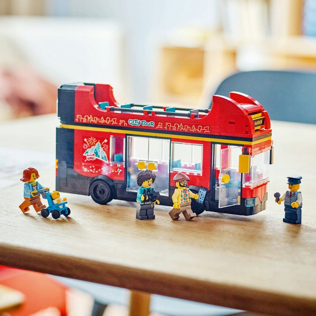 Zestaw klocków LEGO CIity Czerwony piętrowy autokar 384 elementy (60407) - obraz 4