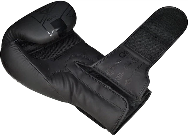 Боксерские перчатки RDX F6 Kara 12 унций + Капа Matte Black (BGR-F6MB-12OZ) - изображение 6