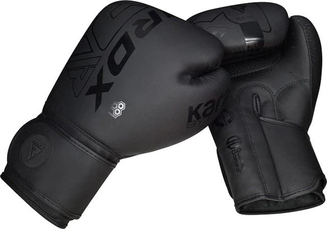 Боксерские перчатки RDX F6 Kara 16 унций + Капа Matte Black (BGR-F6MB-16OZ) - Фото 5 Боксерские перчатки RDX F6 Kara 16 унций + Капа Matte Black (BGR-F6MB-16OZ) - изображение 5
