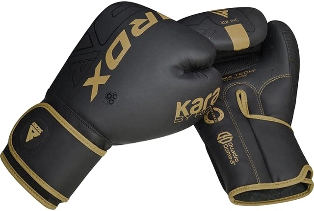 Боксерские перчатки RDX F6 Kara 14 унций + Капа Matte Golden (BGR-F6MGL-14OZ) - изображение 5