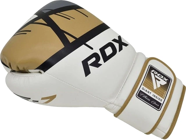 Боксерские перчатки RDX F7 Ego 16 унций + Капа Golden (BGR-F7GL-16oz) - изображение 3