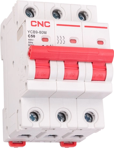 Модульний автоматичний вимикач CNC Electric YCB9-80M 3P C50 6ka (NV821570) - зображення 4