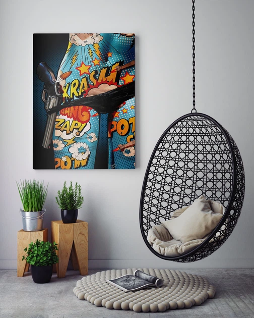 Картина на холсте BEGEMOT Pop-Art Девушки Галерейная натяжка 30x45 см (1110010) - изображение 4