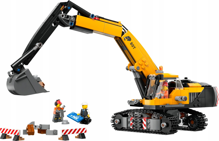Конструктор LEGO City Жовтий будівельний екскаватор 633 деталі (60420)  - зображення 2